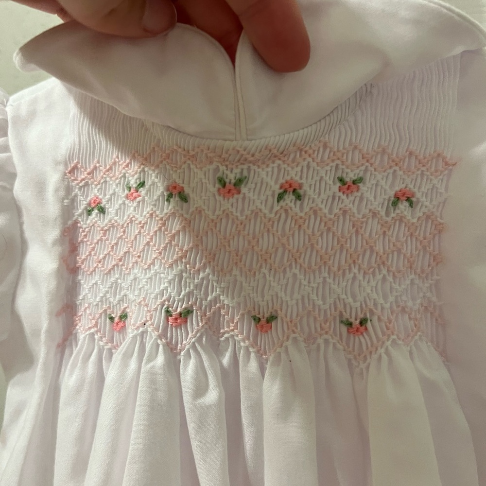 Smocked bishop dress 9m